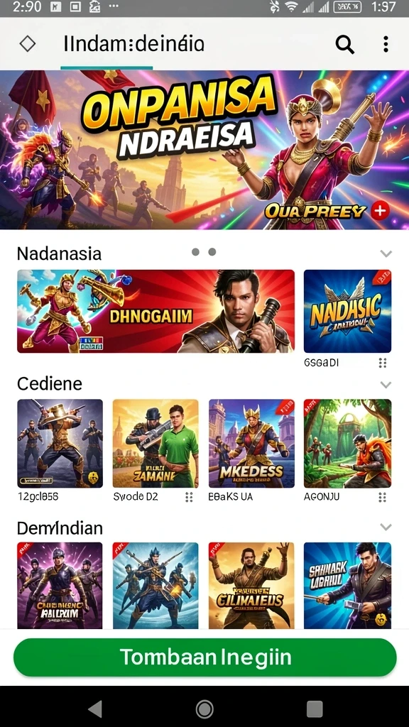 Berbagai mesin slot dengan tema yang beragam.