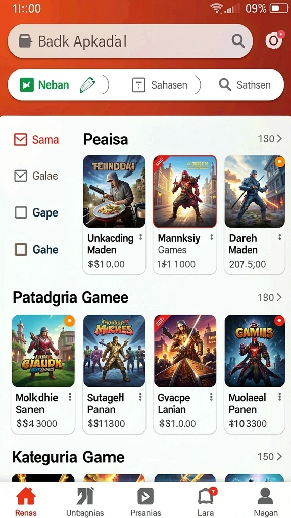 Tampilan awal yang menarik dan penuh warna.