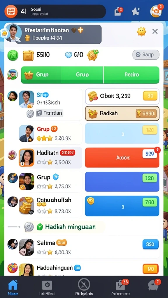 Mode bermain seru untuk dinikmati bersama teman.