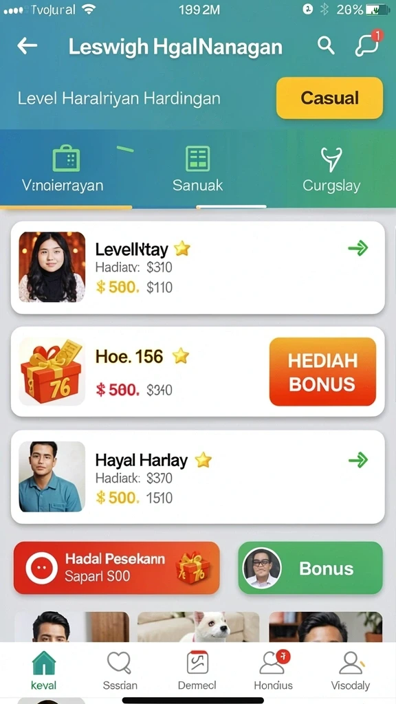 Berbagai pilihan permainan seru tersedia.