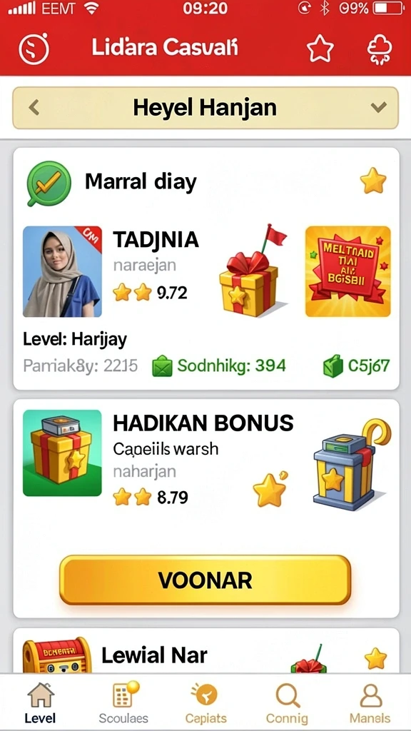 Kegiatan dalam game yang interaktif dan menyenangkan.