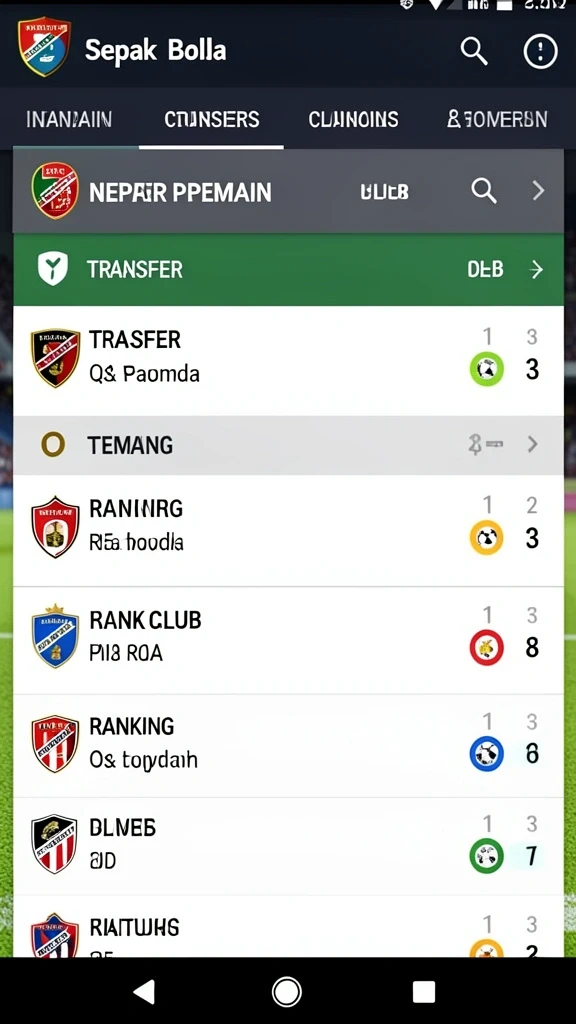 Menggambarkan menu utama SEMAR123 yang ramah pengguna.