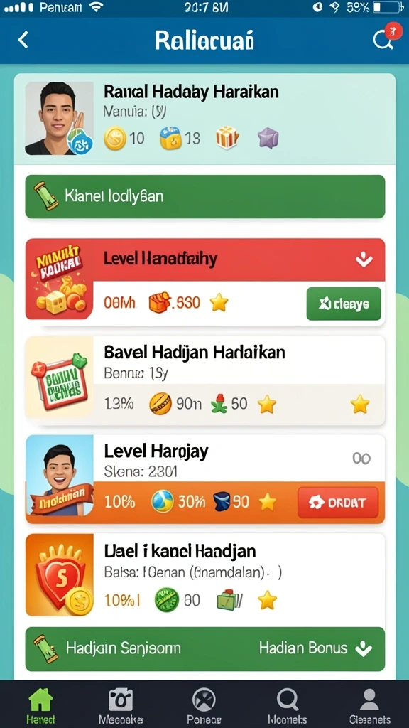 Karakter unik yang menambah keseruan bermain.