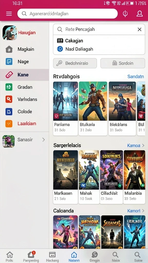 Screenshot menampilkan antarmuka permainan slot yang menarik.