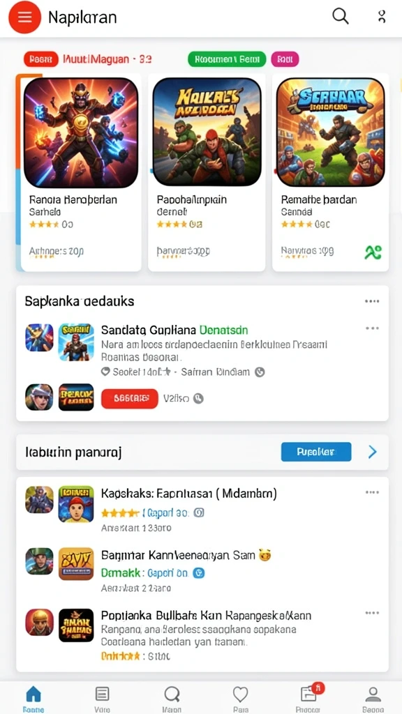 Beragam pilihan permainan yang membuat tidak bosan.
